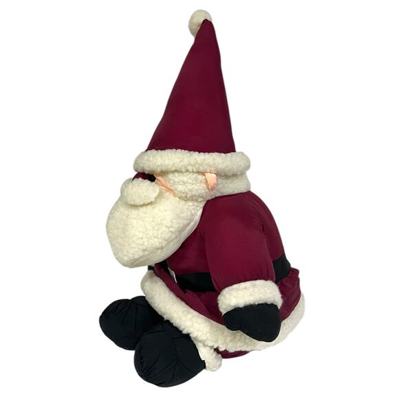 Santa Claus Vintage 90s Plush Nylon Parachute Gnome Red White Kirklands 20” - Picture 4 of 9
